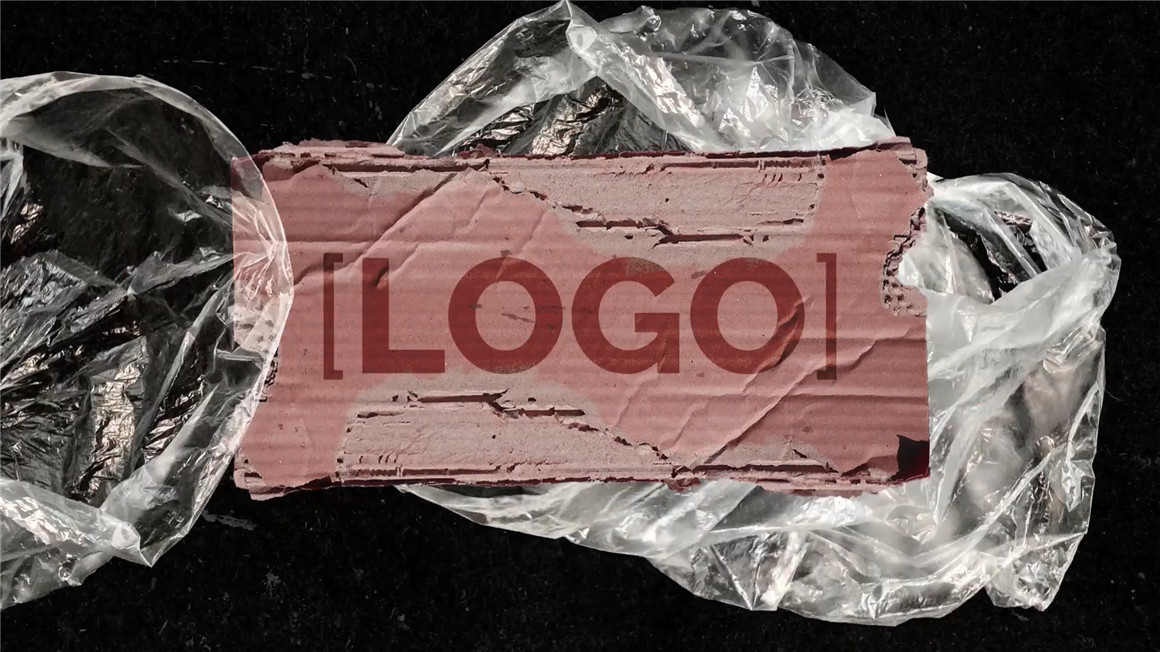 AE模板：新潮复古朋克摇滚纸板污垢磁带定格动画塑料袋LOGO展示开场 Cardboard Logo（7029）