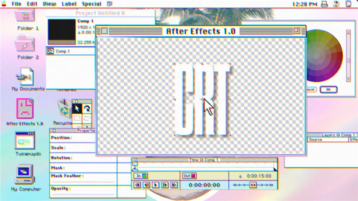 Anima 复古CRT标题视频歌词海报视觉效果4k转换工具AE模板 CRT Tool for AfterEffects（7046）