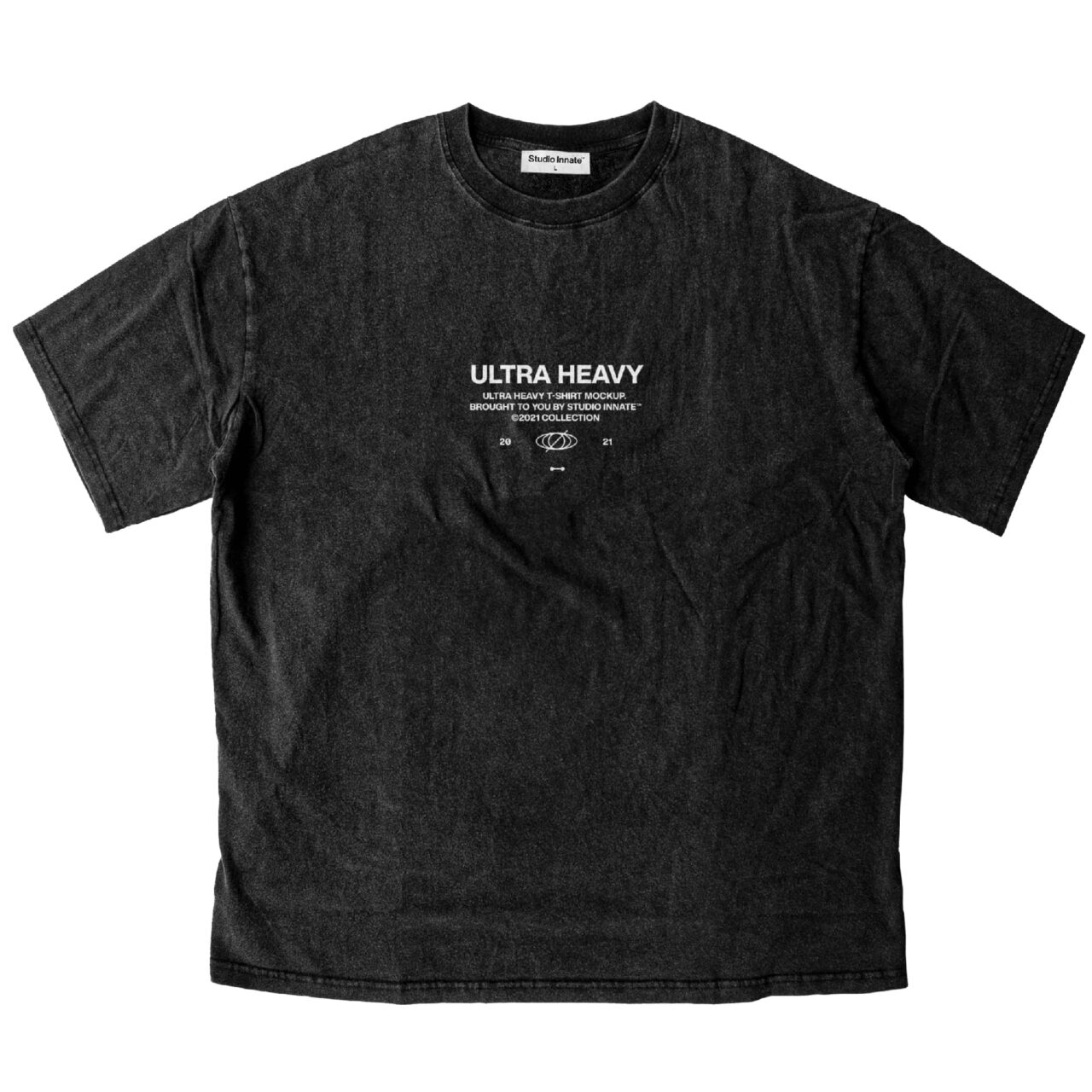 Studio Innate 复古洗涤高级街头落肩服装T恤PSD样机模型 Ultra Heavy T-Shirt Mockup（7066）图层云2