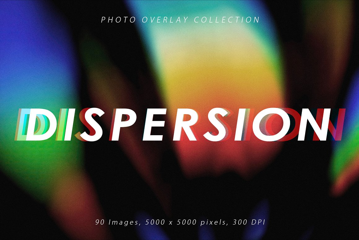 ArtistMef 高分辨率梦幻漏光水晶光棱镜光色散噪声照片叠加效果纹理包 Light Dispersion Photo Overlays（7071）