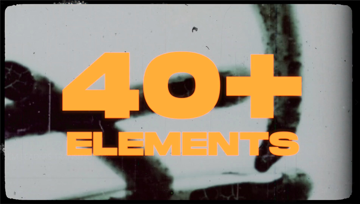Blindusk 41个复古胶片字母数字闪烁污垢叠加纹理转场4K视频素材 Film Leaders Transitions （7082）图层云10
