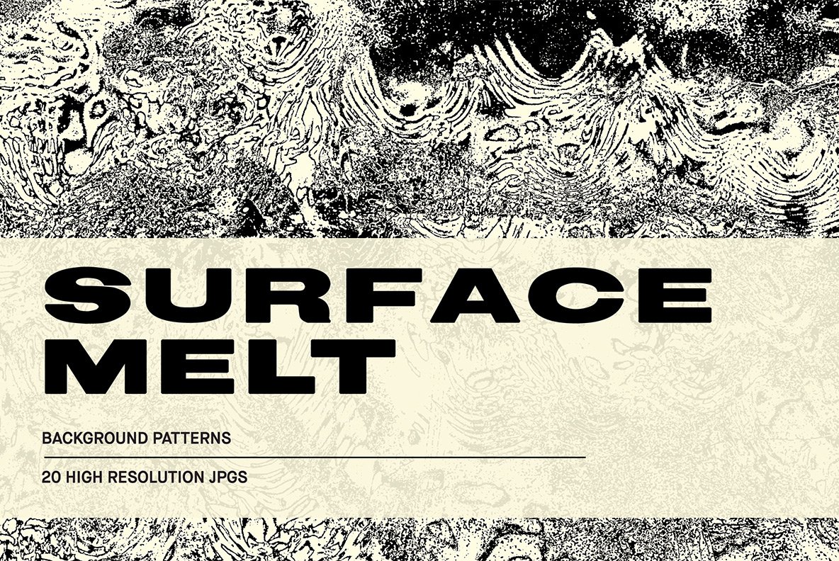 Huebert 20款高分辨率表面熔化深沉柔和形状纹理背景素材包 Surface Melt - Abstract Textures（7084）