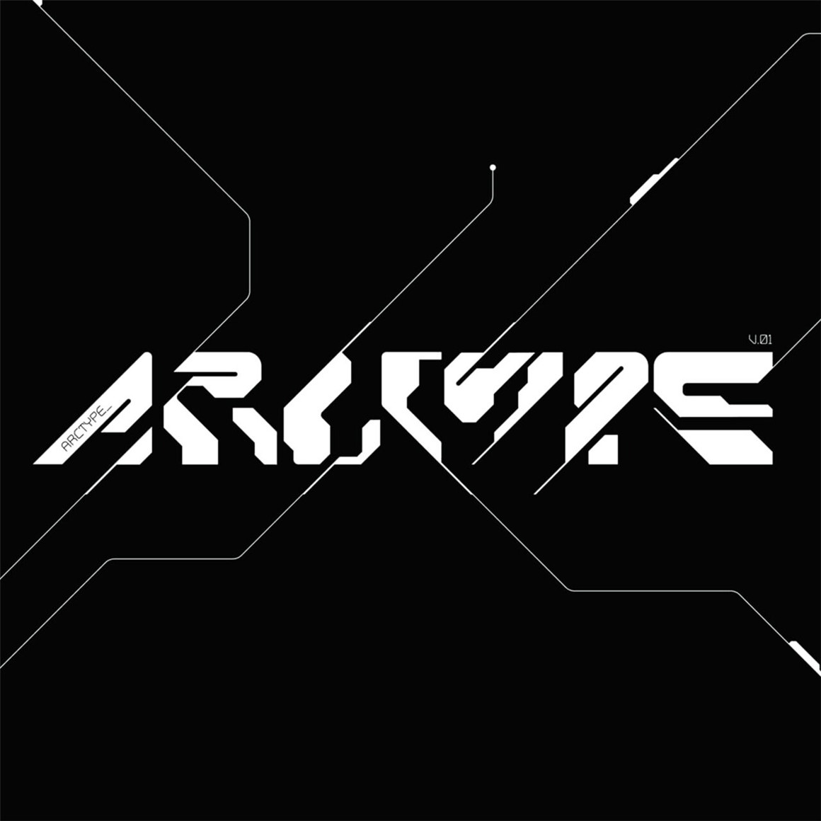 Studio Innate 赛博朋克未来主义几何线条海报LOGO英文字体包 ArcType®（7090）图层云