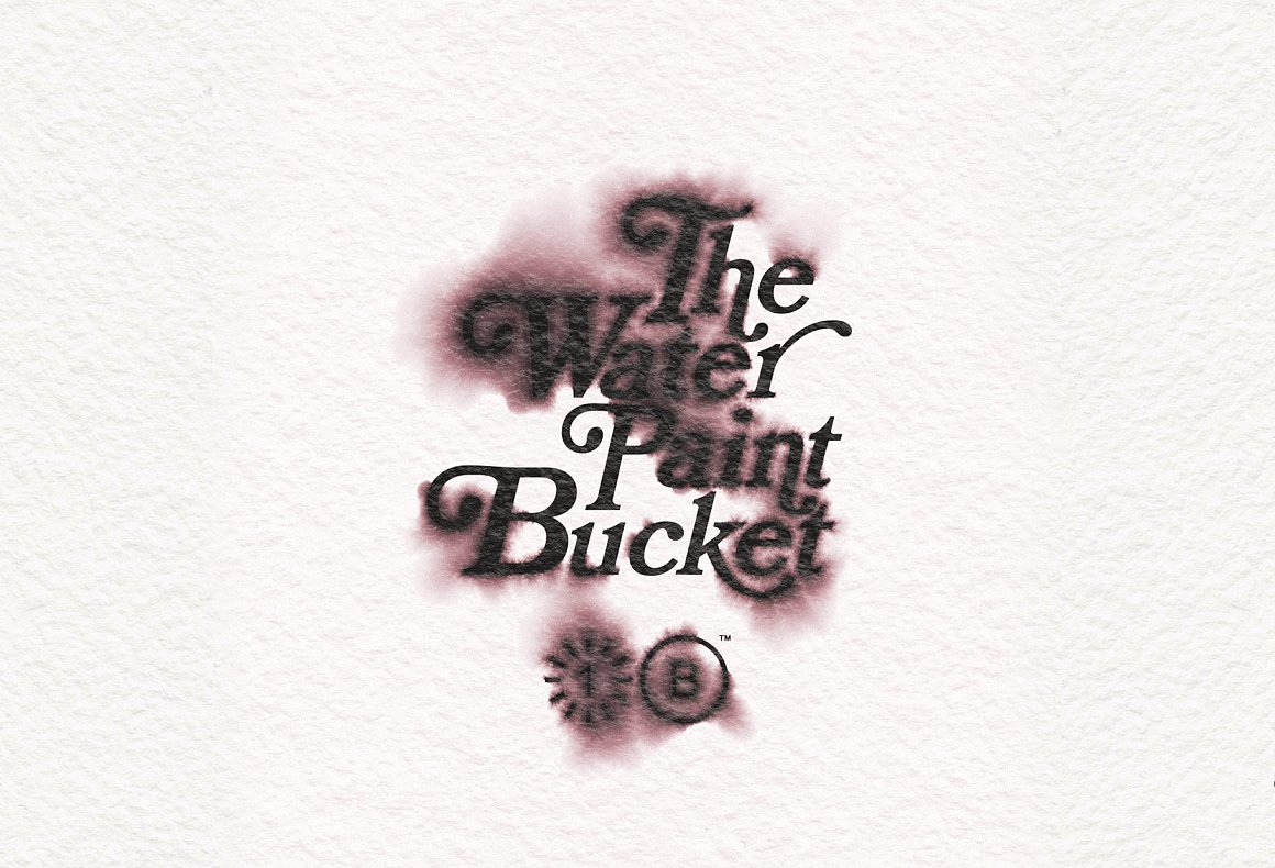 One Clic 新潮水迹水渍Logo文字图形处理特效PS一键式动作模板素材 The Water Paint Bucket（7145）图层云1