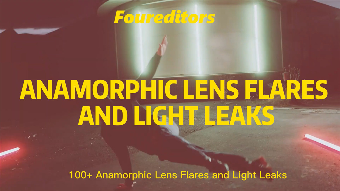 FOUR EDITORS 100个复古镜头烧伤损坏漏光散景辉光泄漏划痕叠加视频素材 Lens Flares and Light Leaks（7197）图层云5