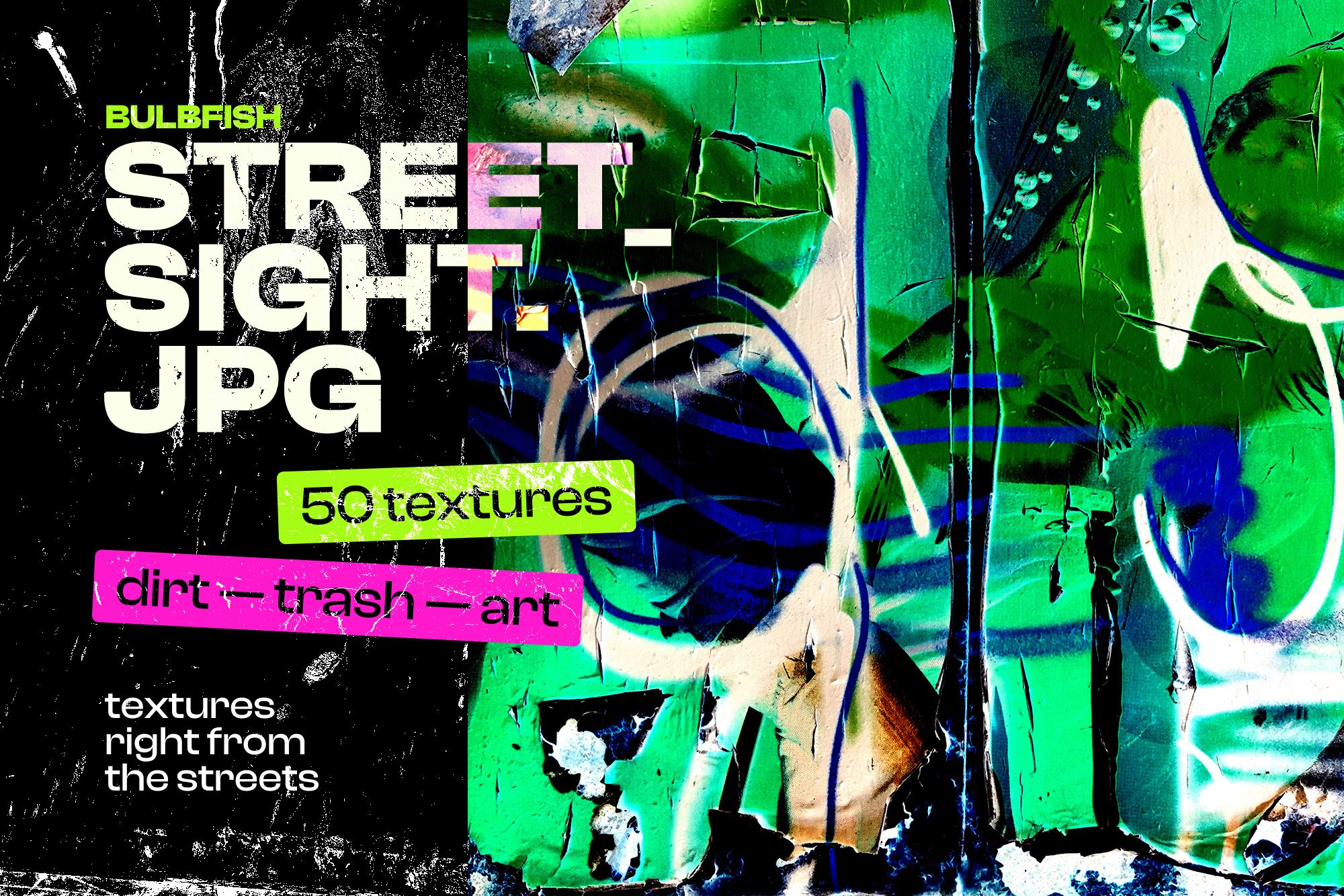 50款复古做旧酸性摇滚嘻哈说唱污渍粗糙划痕涂鸦抽象艺术音乐专辑封面海报设计背景图素材 STREET_SIGHT.JPG – Textures Pack（7463）