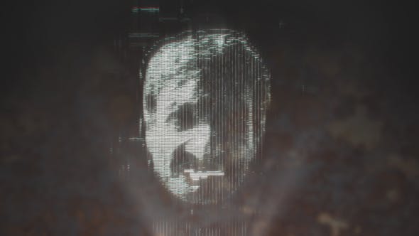 黑暗高科技数字科幻全息面孔生成器 Holographic Face（7526）