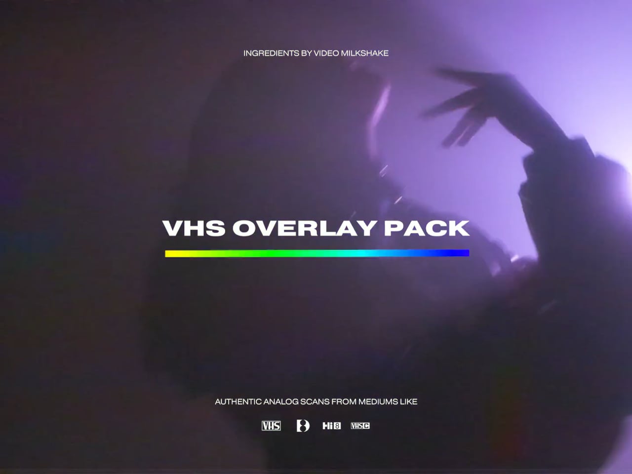 Video Milkshake 复古VHS做旧磁带故障失真噪点颗粒背景视频素材 VHS GLITCHES AND OVERLAYS PACK 2.0（7236）