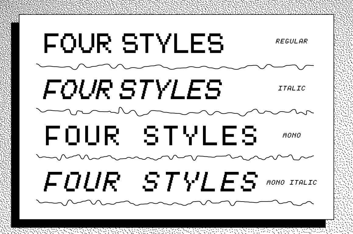 英文字体：复古8it现代像素风格海报标题服装包装设计英文字体（7548）图层云3