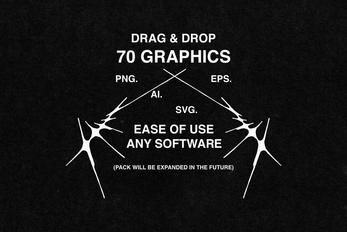 70个新潮极简主义线条服装矢量图形 Tribals Graphics Pack（7565）图层云1