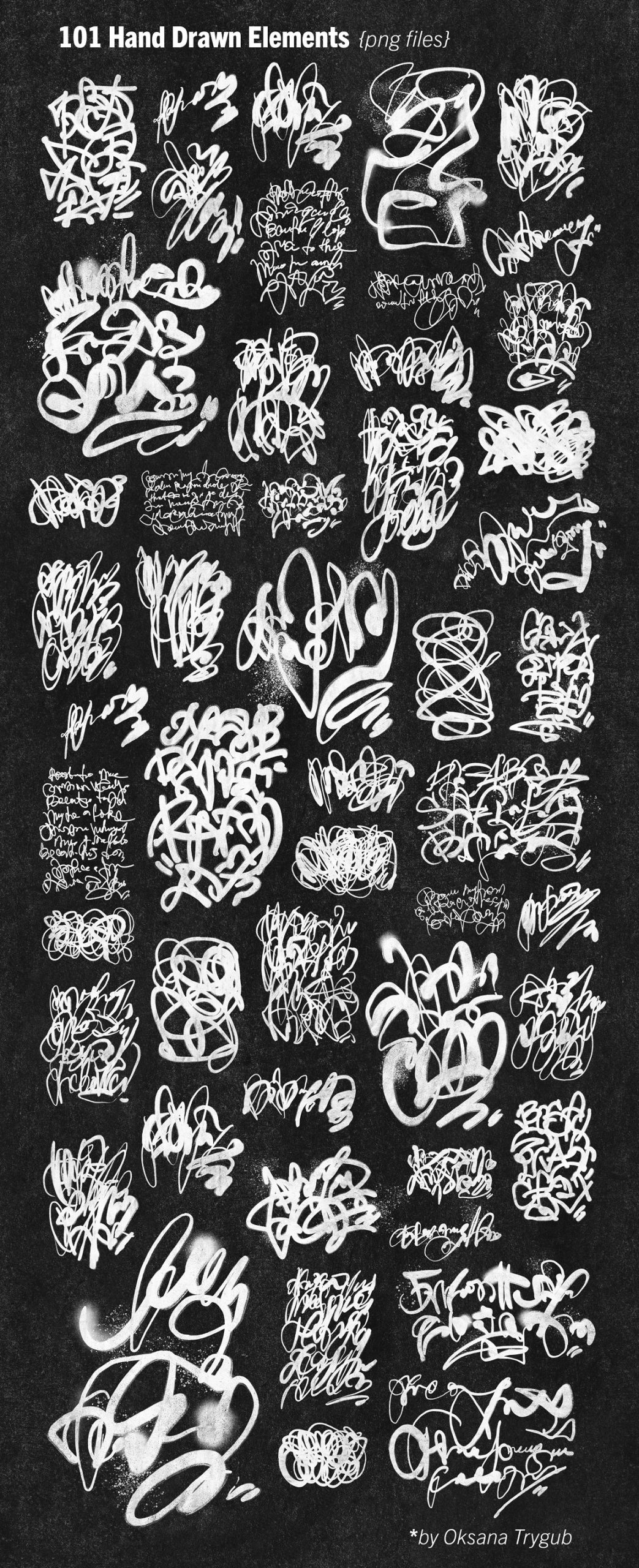 野蛮主义Y2K千禧美学街头喷雾涂鸦艺术笔触划痕纹理杂志服装专辑封 Y2K Graffiti, Scribble & Grunge Ink（7590）图层云13