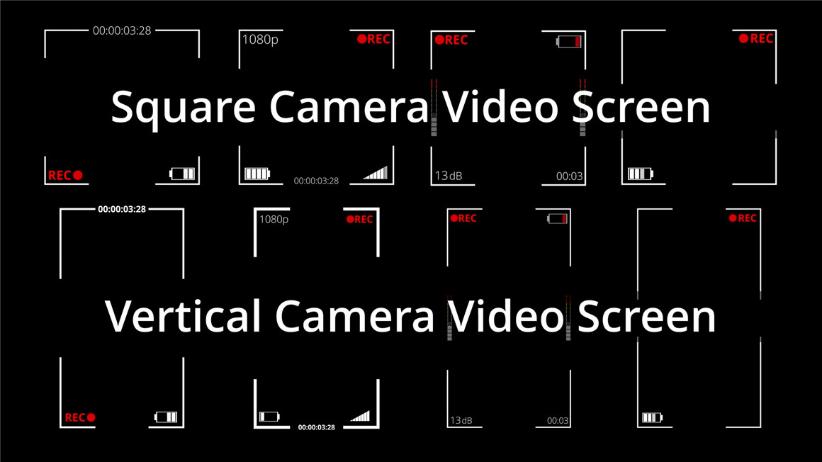 达芬奇模板：49个相机取景器参数图标屏幕元素动画包（7599）图层云2