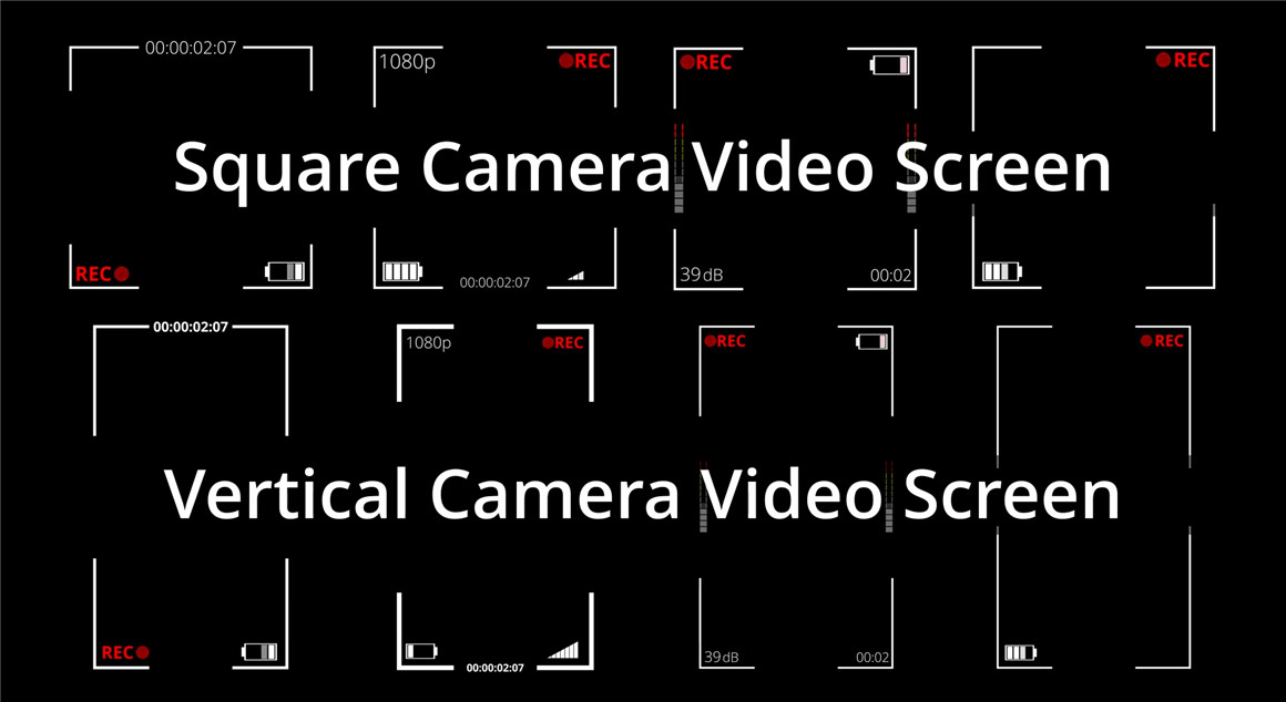 达芬奇模板：49个相机取景器参数图标屏幕元素动画包（7599）图层云14