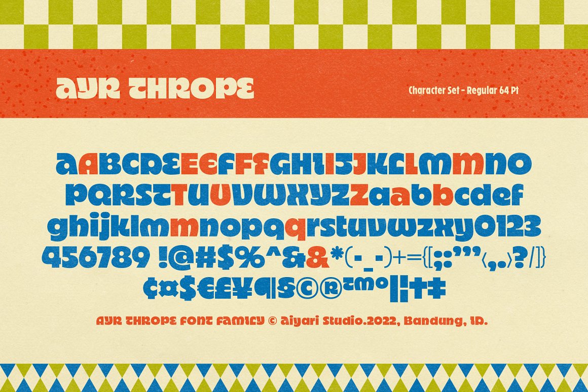 英文字体：复古不规则卡通俏皮粗体海报封面产品包装字体包 Thrope Font Family（7611）图层云