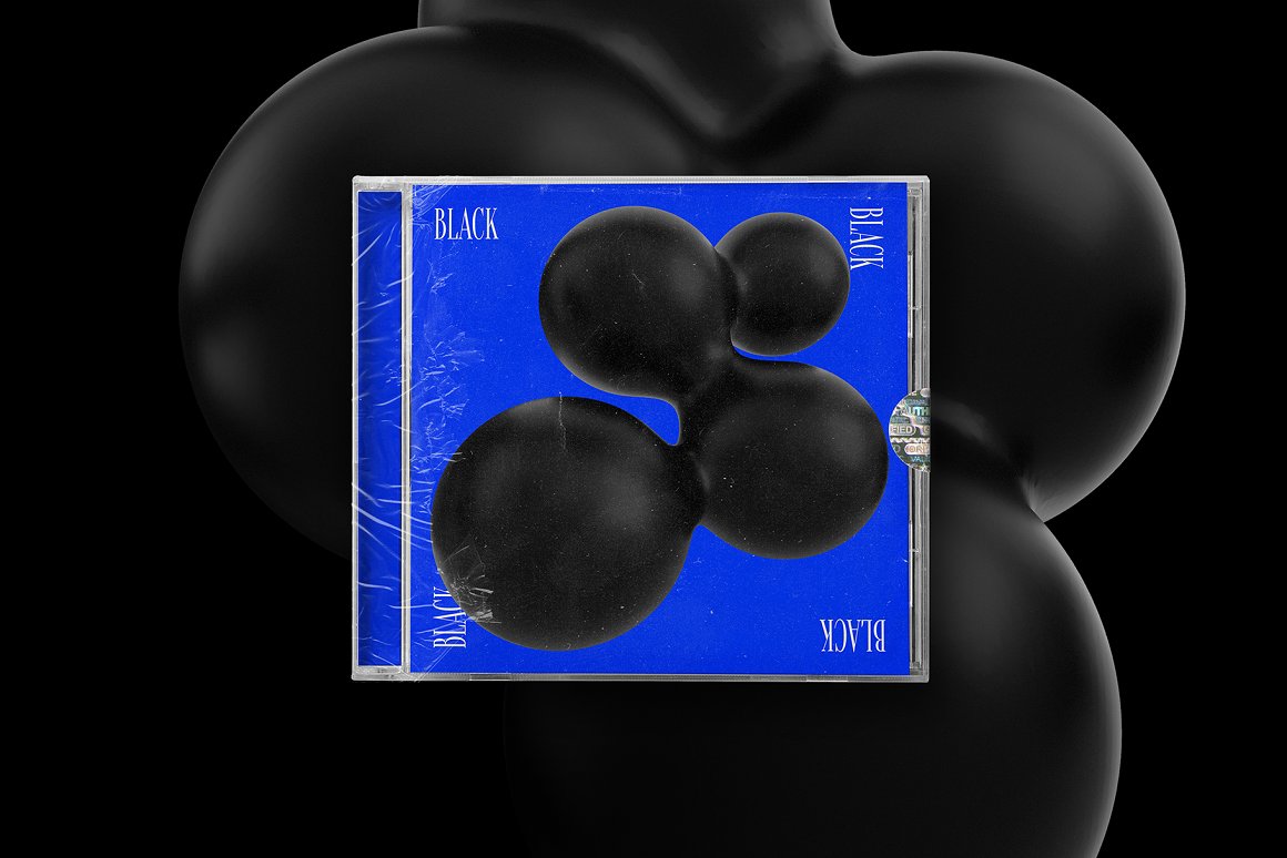 121款抽象酷黑未来科幻3D立体抽象不规则几何图形PNG背景设计素材 3D Black Shapes Collection（7679）图层云3