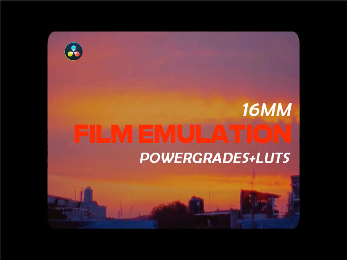 复古胶片16mm模拟达芬奇调色节点+LUT预设 16MM FILM EMULATION PowerGrades+LUTS（7708）图层云