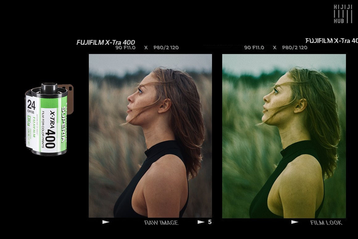 富士黄绿色怀旧胶片电影质感LR预设包 8 FujiFilm X-Tra 400 Film Look（7747）图层云5