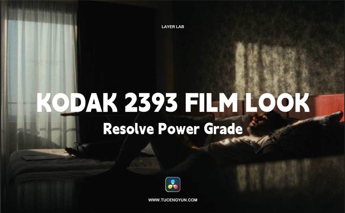 复古电影美感柯达2393胶片模拟达芬奇调色节点 Kodak 2393 Cinematic PowerGrade（7770）图层云