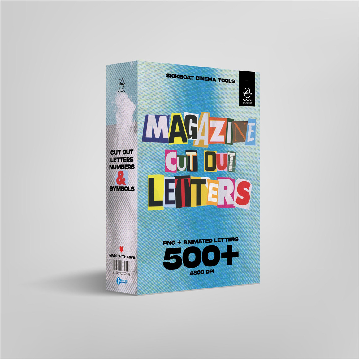 500多种拼贴艺术美学杂志报纸手工剪裁字母数字符号背景免扣PNG+视频素材包 Sickboat Magazine Cut Out Letters PNG + Animations（7171）图层云1