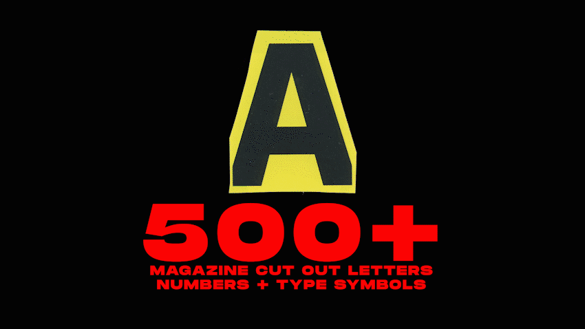 500多种拼贴艺术美学杂志报纸手工剪裁字母数字符号背景免扣PNG+视频素材包 Sickboat Magazine Cut Out Letters PNG + Animations（7171）图层云2