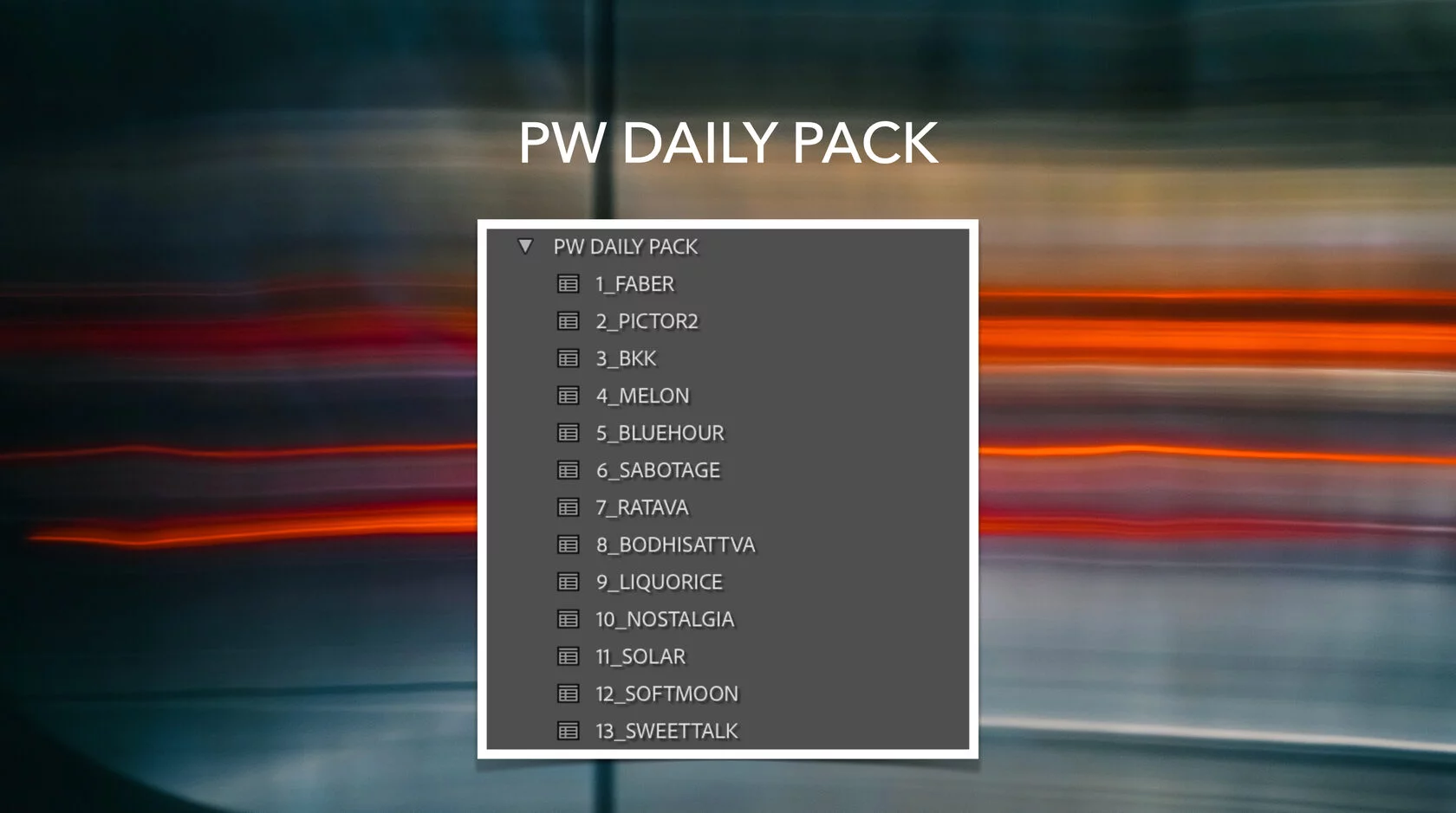 Polina Washington 日常黄昏橙人文扫街摄影师必备LR预设 PW Daily Pack（7872）图层云