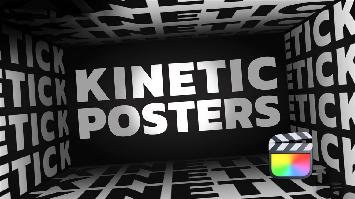 FCPX插件：30种动态文字排版标题海报排版设计背景动画 Kinetic Posters（7969）图层云
