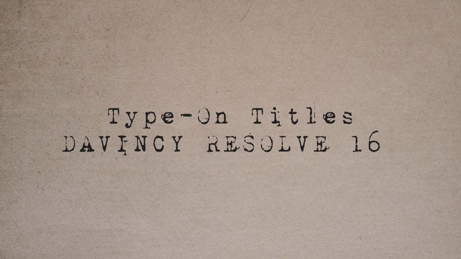 达芬奇模板：复古水墨粗糙渗透印刷墨迹效果光标闪烁打字动画标题展示 Typewriter Titles（8027）
