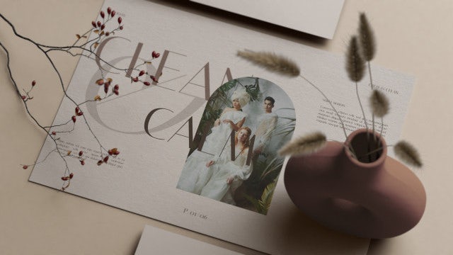 AE模板：轻奢优雅简约婚礼情绪静物照片视频展示模板（8044）