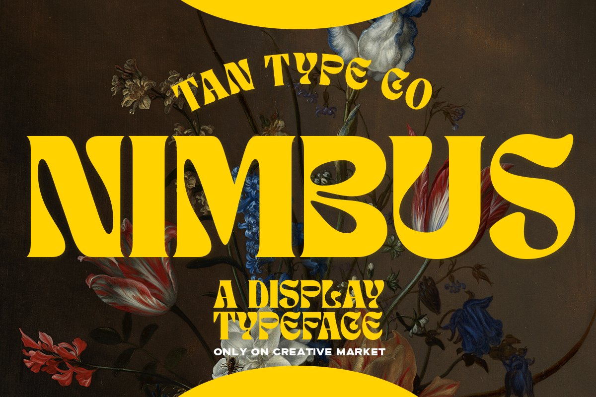 英文字体：复古俏皮扭曲迷幻怪诞酸性杂志海报标题排版Logo设计字体 TAN - NIMBUS（8062）图层云