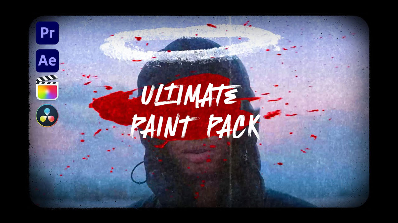 Creative Flow 创意嘻哈风格油漆纸张划痕纹理框架转场过渡视频素材（8157）