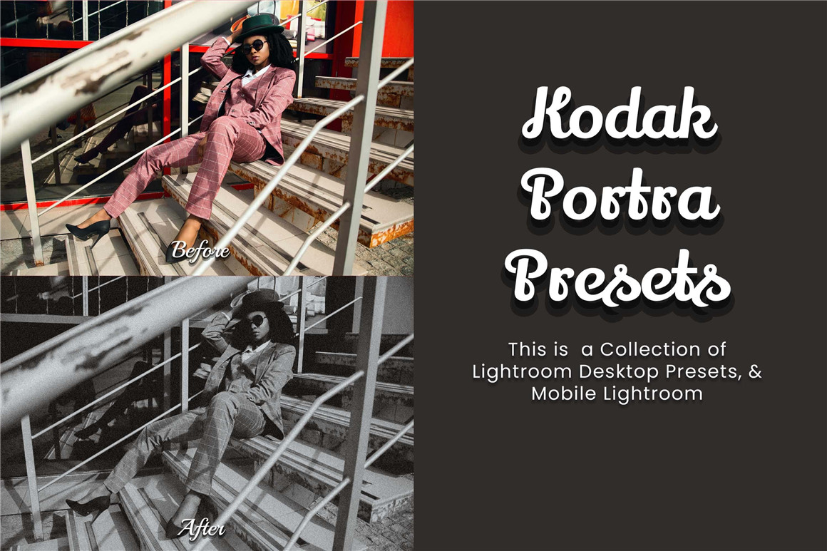 12个复古美学柯达宝丽来电影胶片模拟后期LR调色预设 12 Kodak Portra Lightroom Presets（8522）图层云