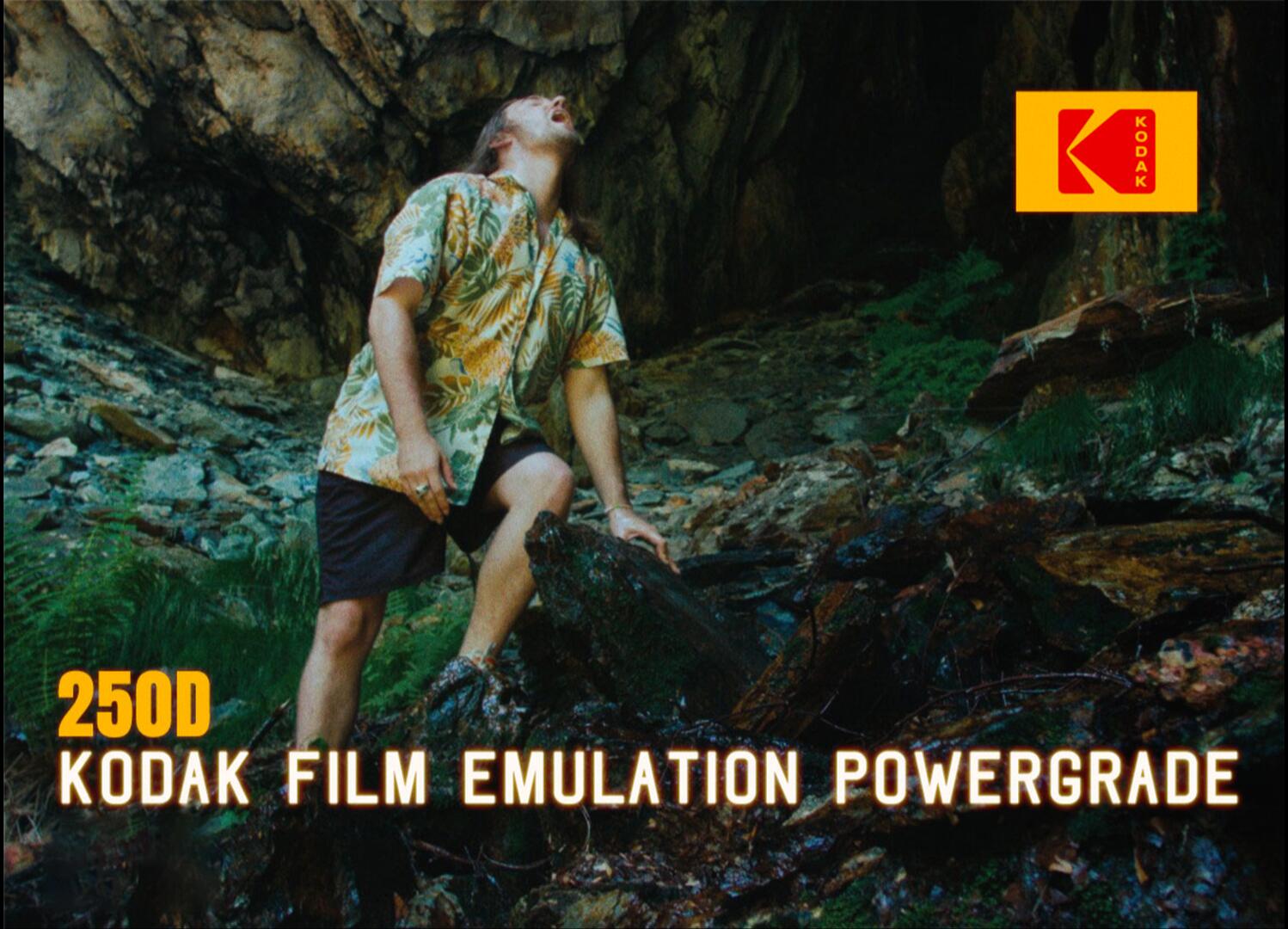 达芬奇柯达250D胶片模拟颗粒光晕亮度曲线调色节点 Davinci Resolve Kodak film emulation Powergrade（8543）