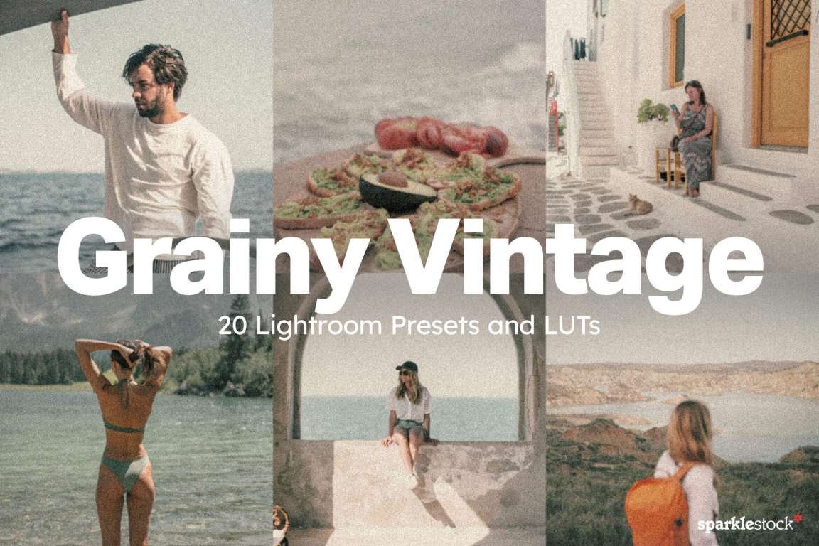 20款复古独特色彩电影纹理颗粒LUT+LR调色预设 20 Grainy Vintage Lightroom Presets and LUTs（8551）