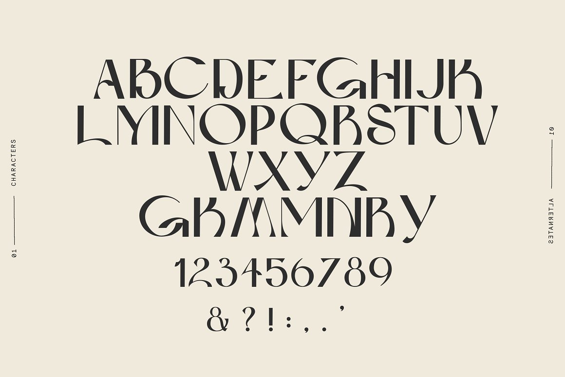英文字体：超现实梦幻时尚逆反差品牌LOGO杂志标题设计英文字体 Reform Modern Display Font（8566）图层云