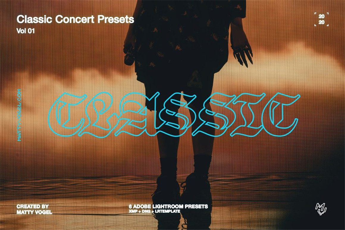 Matty Vogel 6种音乐演唱会夜店体育馆照片LR调色预设包 Classic Concert Presets vol. 01（8567）