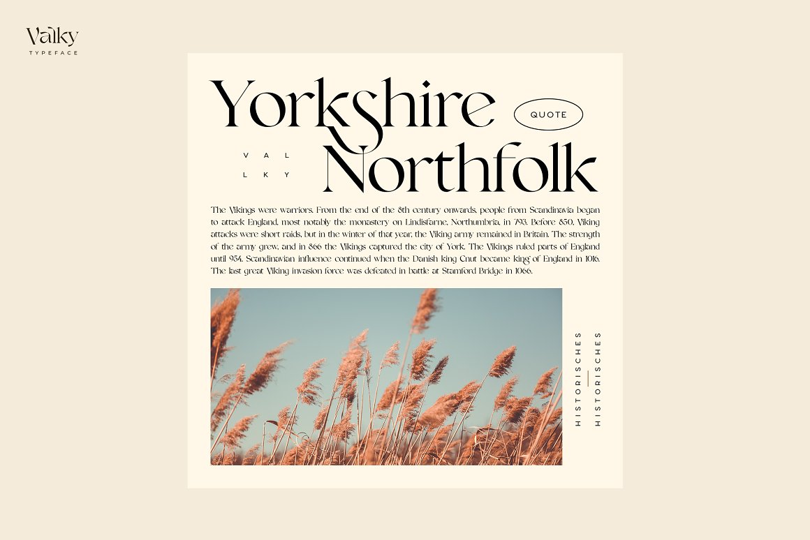 英文字体：现代经典海报杂志文字设计衬线英文字体素材 Valky Classic Modern Typeface（8615）图层云