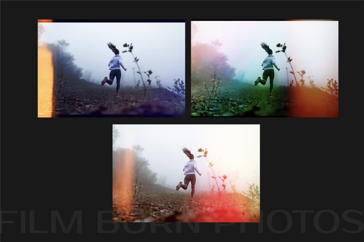 复古怀旧胶片风格烧伤漏光电影外观PSD效果 Film Burn Photoshop Effect（8793）图层云