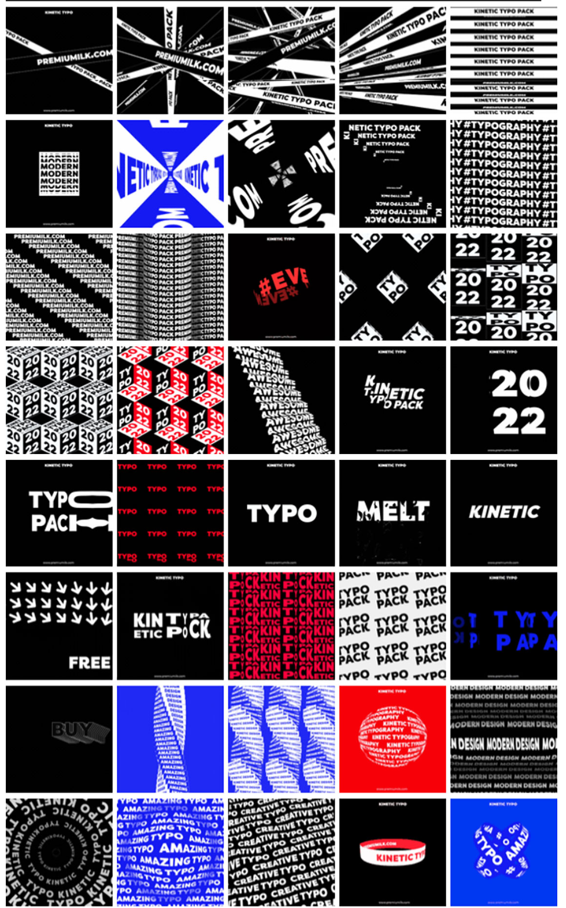 FCPX插件：野蛮动力学时尚循环错版动态美学文字标题排版 Kinetic Typography Pack for FCPX（8806）图层云