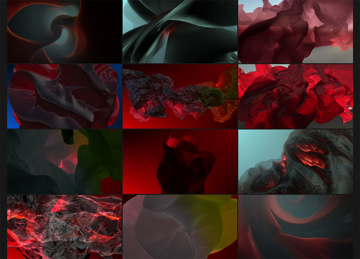 Artlist 虚拟流体漂浮丝绸飘纱VJ抽象质感催眠优质4K背景素材 Virtual Fluid Background（8813）图层云