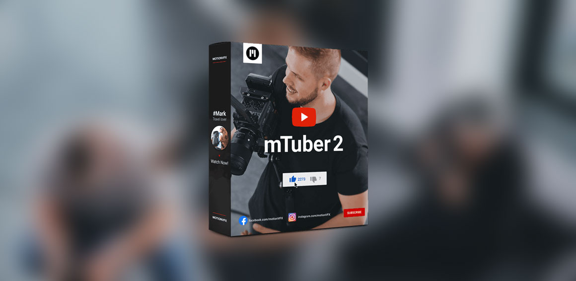 FCPX插件：61个视频网络社交媒体宣传图文包装动画插件 MotionVFX – mTuber 2（8831）