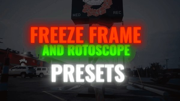嘻哈说唱风格MV音乐视频拼贴人物冻结帧剪切旋转镜定格动画转场PR预设 AKV Studios – Freeze Frame & Rotoscope Presets（8857）图层云