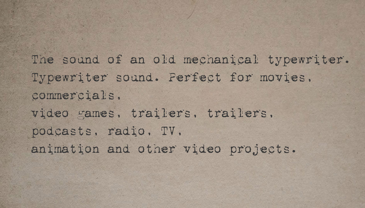 8种旧机械键盘打字机音效合集适用电影广告游戏项目 Mechanical Typewriter（8867）图层云