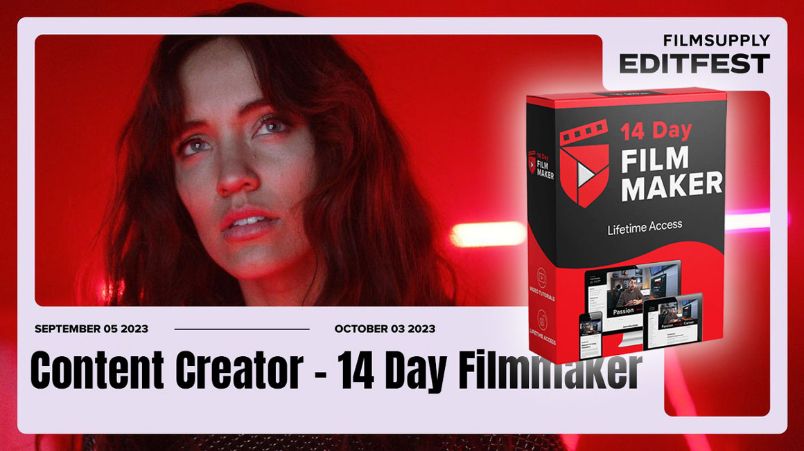 大师课程：14天学会如何专业拍摄编辑电影短片制作课程 Content Creator – 14 Day Filmmaker Updated 2023（8869）