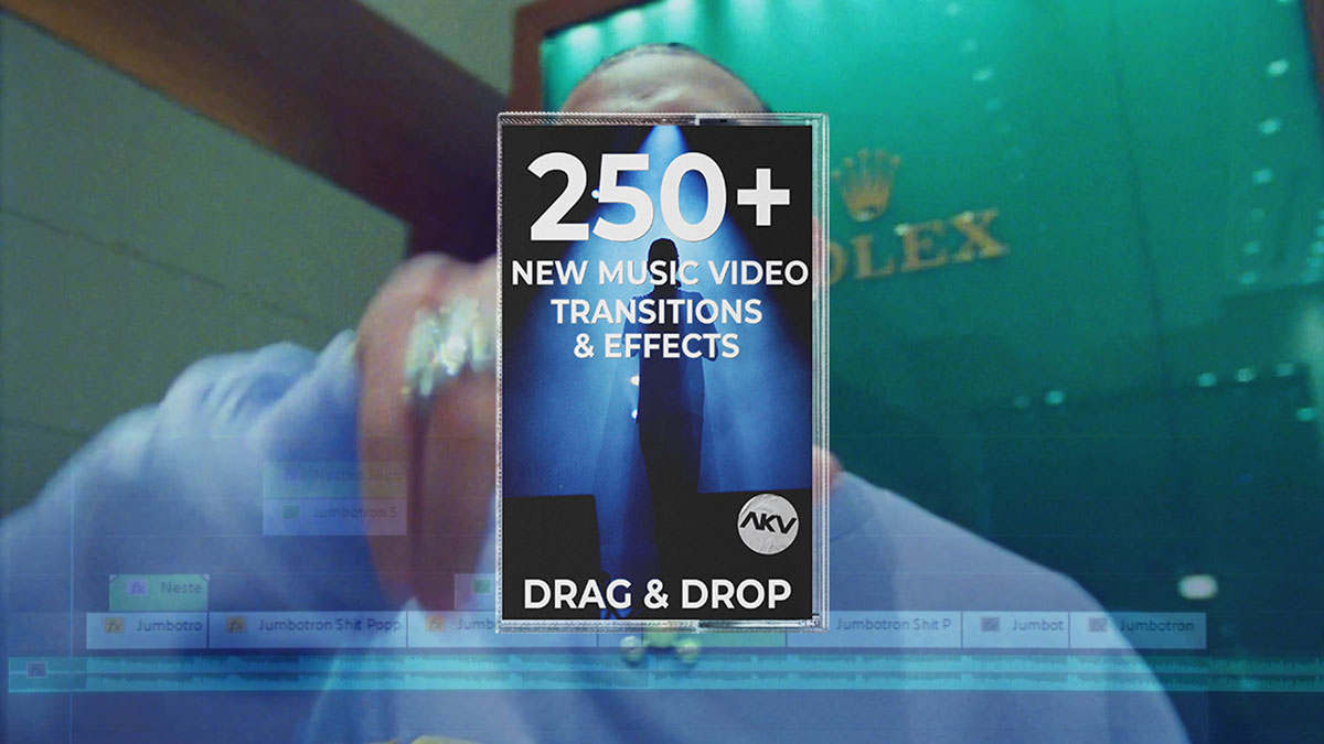 AKV Studios – 250+ MV Transitions & Effects 250个嘻哈说唱风格视频凹凸频闪重影扭曲模糊抖动效果视频转场预设（8893）
