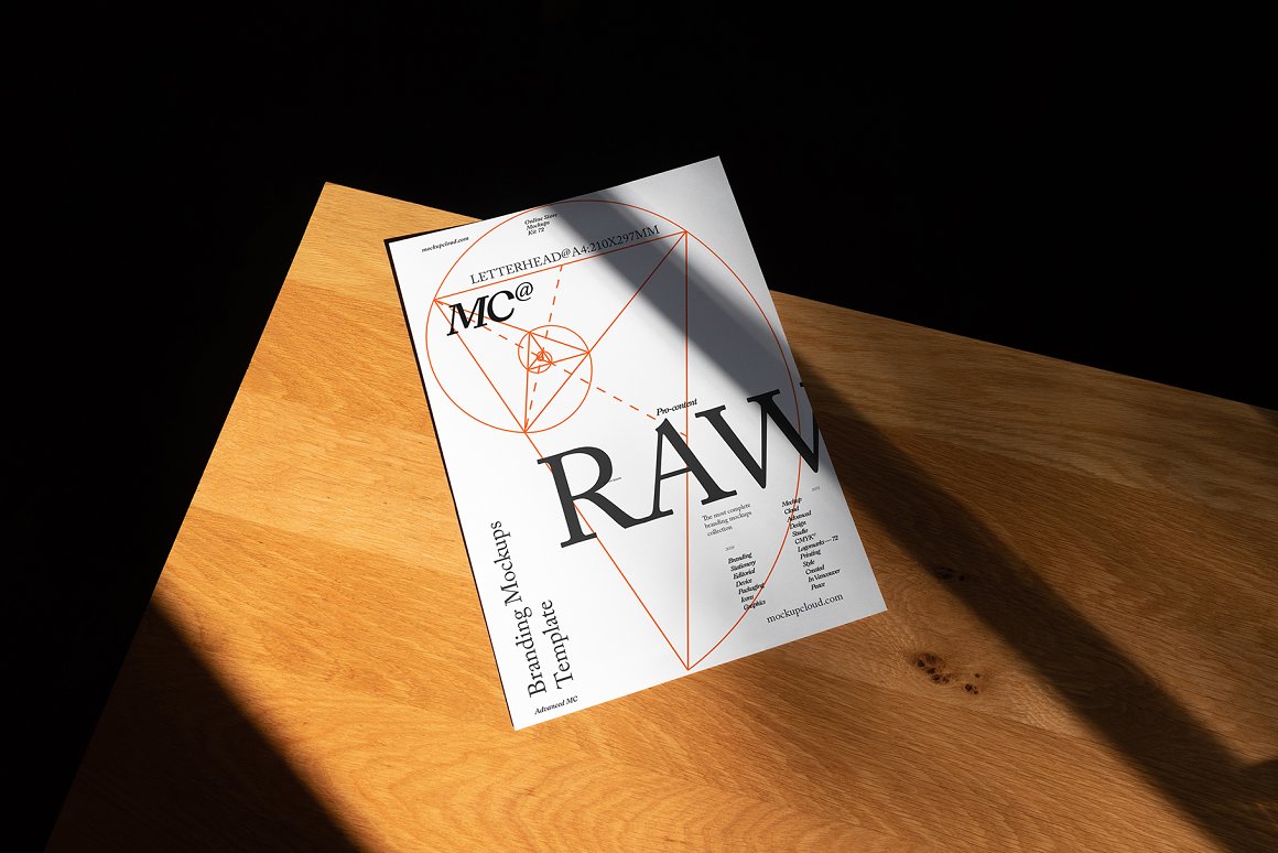 35款名片信封单页折页海报品牌Vi设计贴图Ps样机素材场景展示效果 Raw Branding Mockups / Batch 00003（8936）图层云