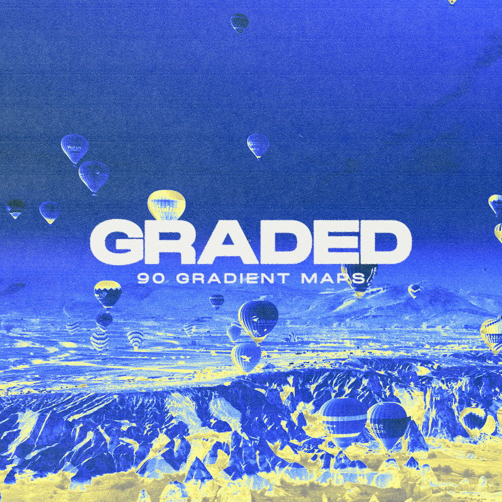 高质量酸性艺术小众独特抽象渐变PS贴图素材合辑 GRADED – 90 Gradient Maps（8938）图层云