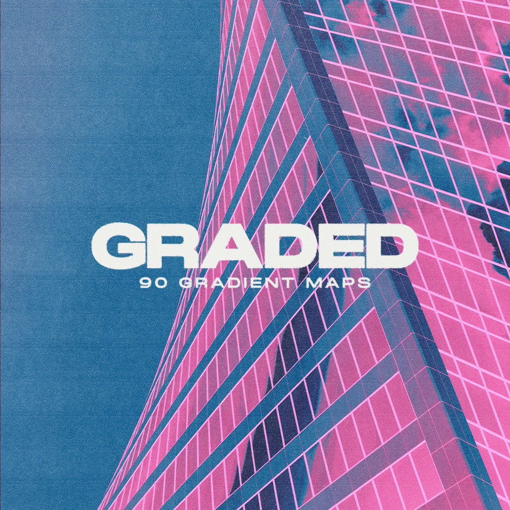 高质量酸性艺术小众独特抽象渐变PS贴图素材合辑 GRADED – 90 Gradient Maps（8938）图层云