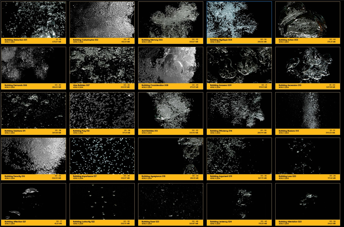 视频素材：130种液态水花水泡气泡动画特效4K视频素材 BBV38 Liquid Bubbles（8983）图层云
