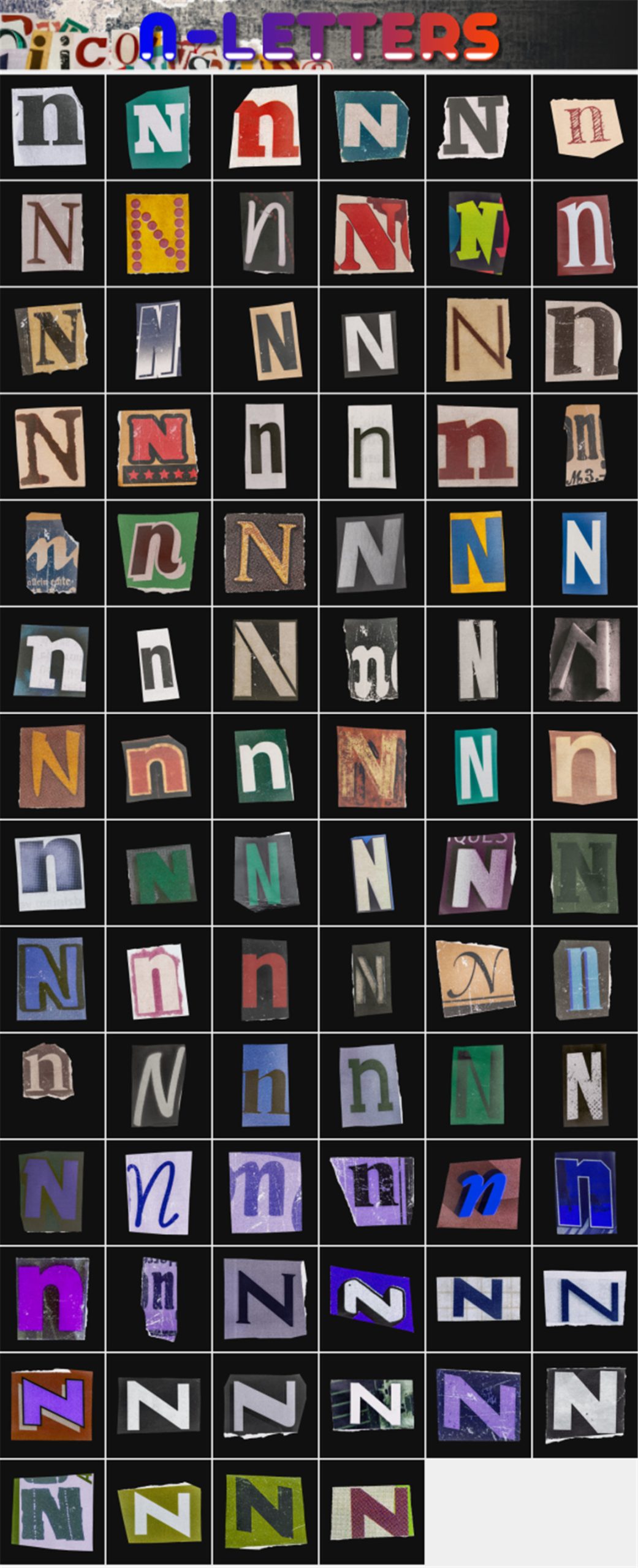 AE插件：2500个复古做旧杂志报纸数字字母裁剪撕纸动态拼贴艺术定格动画插件 Ransom Letters（8963）图层云