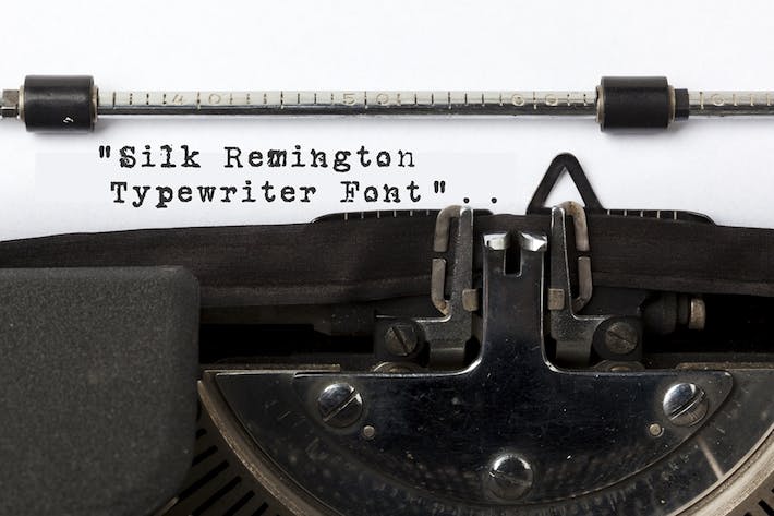 复古机器打印机油墨打印粗糙质感英文字体 Silk Remington font（8964）